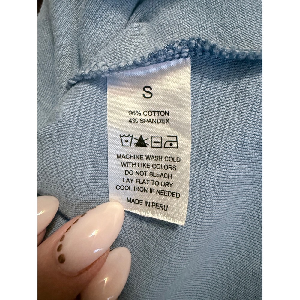 Parni Womens Light Blue Ribbed Sleeveless Maxi Dress Size S Crew Neck Seam - Picture 6 of 6